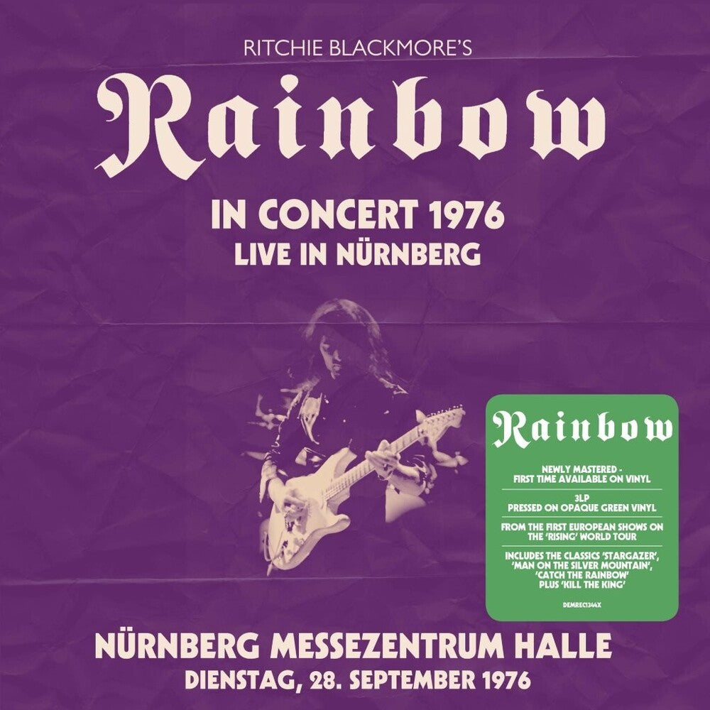 the album cover for Ritchie Blackmore / Rainbow - Live In Nurnberg 1976: Messezentrum Halle 28.9.76