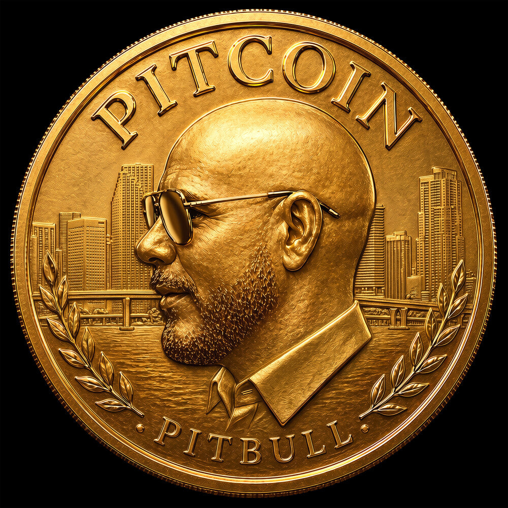 the album cover for Pitbull - Pitcoin