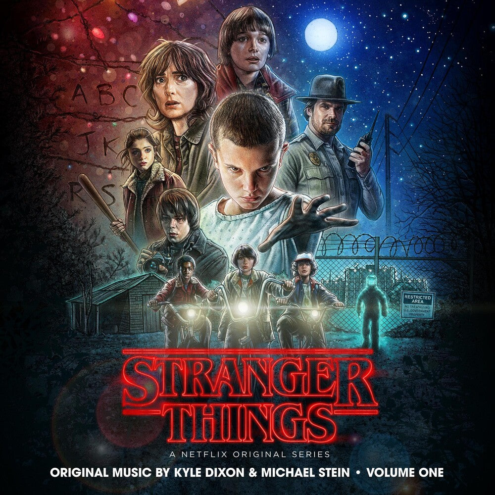 the album cover for Stranger Things [TV Series] - Stranger Things, Vol. 1 (A Netflix Original Series Soundtrack) [Interdimensional Blue 2LP]