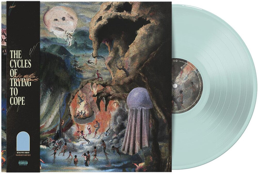 the album cover for Like Moths To Flames - The Cycles of Trying to Cope [Light Blue LP]