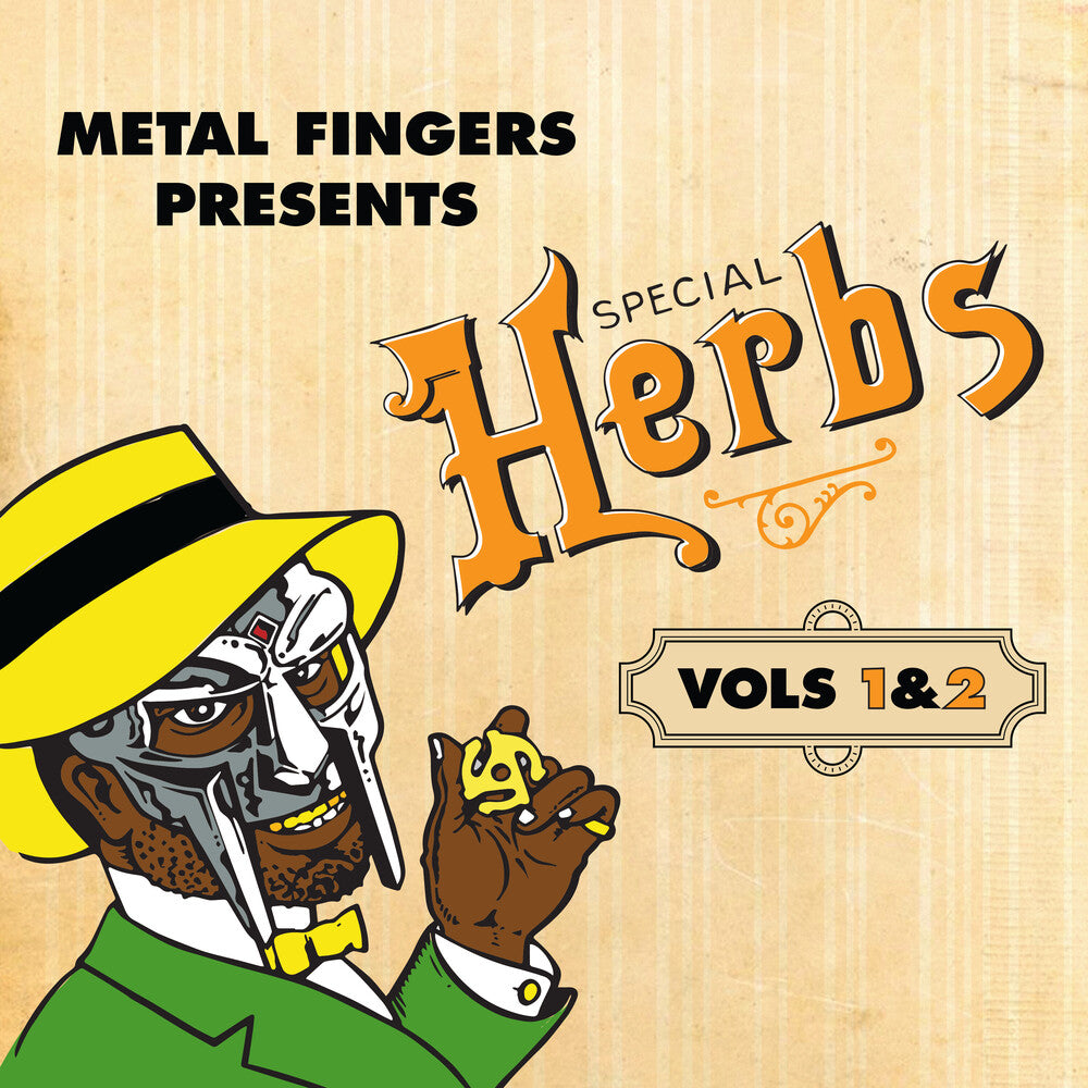 the album cover for MF DOOM - Metal Fingers Presents: Special Herbs Vol. 1 & 2