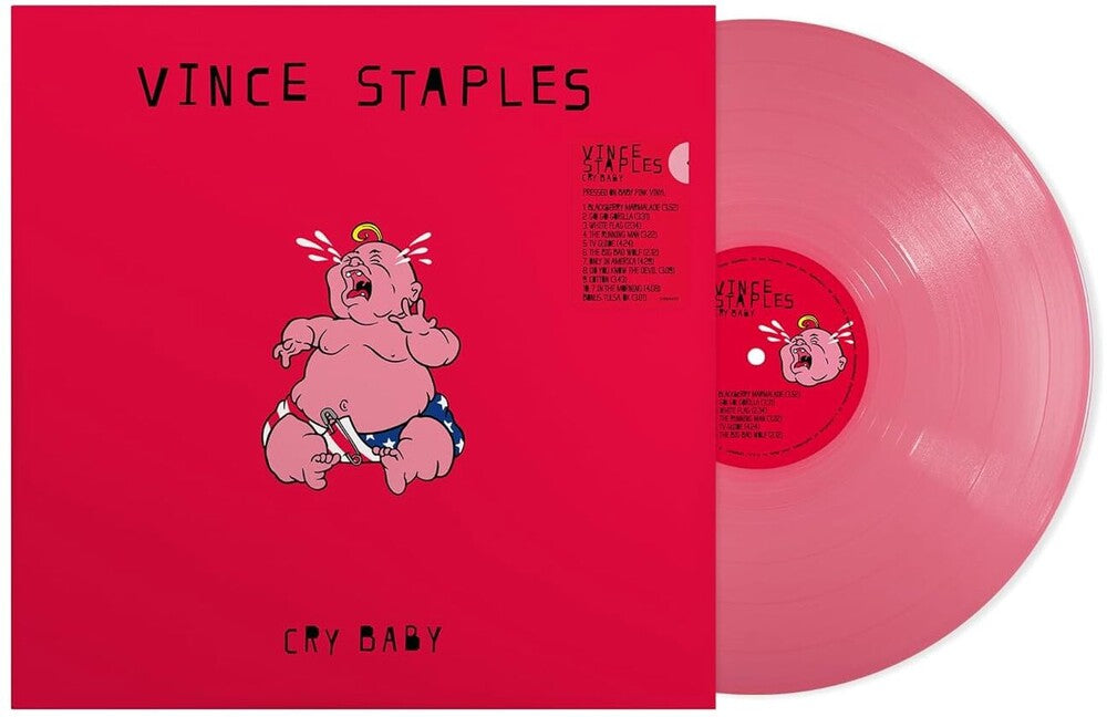 the album cover for Vince Staples - Cry Baby [Baby Pink]