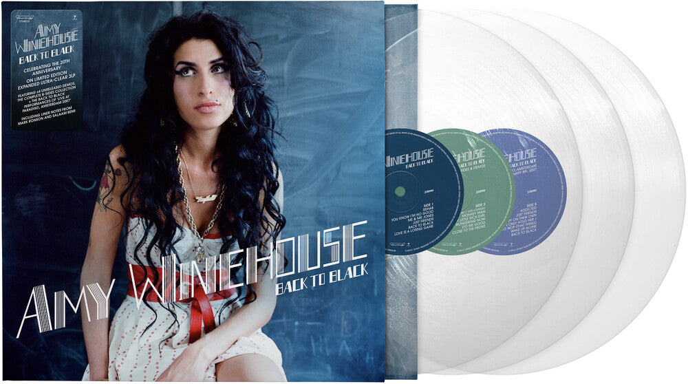 the album cover for Amy Winehouse - Back To Black - 20th Anniversary [Deluxe Ultra Clear 3LP]