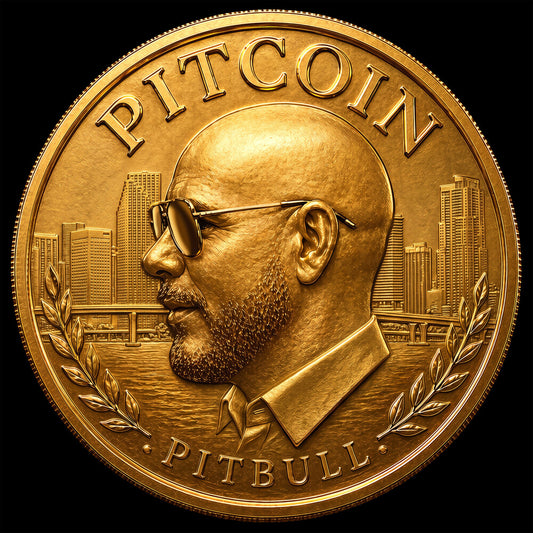 the album cover for Pitbull - Pitcoin