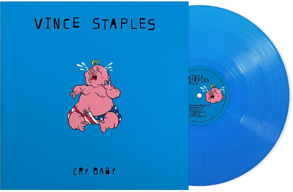 the album cover for Vince Staples - Cry Baby [UK Edition Baby Blue]